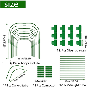 Plastic Coated Lightweight Durable Grow Tunnel Support <strong>Frame</strong> Garden Hoops <strong>for</strong> <strong>Raised</strong> <strong>Beds</strong> 6 Sets DIY Greenhouse - Product Image 2