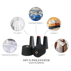 Chất lượng cao 100% <span class=keywords><strong>polyester</strong></span> 30/1 tái chế Đen <span class=keywords><strong>Spun</strong></span> sợi <span class=keywords><strong>polyester</strong></span> cho vớ hoặc găng tay - Product Image 3