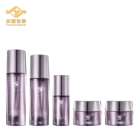 Ensemble de flacons en verre pour cosmétiques et soins de la peau FUYAO, design unique et luxueux, 40 ml, 100 ml, 120 ml, pot de crème pour le visage 50 g