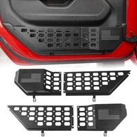 Lot de 4 boîtes de rangement métalliques pour poches de porte avant, inserts latéraux pour Jeep Wrangler JL 2018+