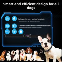 Grenzüberschreitendes Farbdisplay Ultraschall-Smart-Hundetrainer Wiederaufladbares Wasserdichtes Anti-Bell-Gerät Trainings-Schockhalsband aus Kunststoff