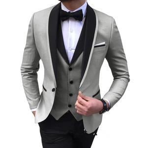 Abito da sposa da <span class=keywords><strong>uomo</strong></span> di moda Design sposo per Business Party 3 pezzi abito da <span class=keywords><strong>uomo</strong></span> (giacca + pantaloni + gilet) ZYL136 - Product Image 3