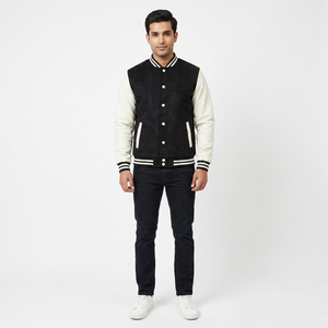 Best Selling Men's Varsity Jacket 100% <b>Woolen</b> Material Front Logo Winter Season Sizes Available <b>Top</b> Supplier - Product Image 1