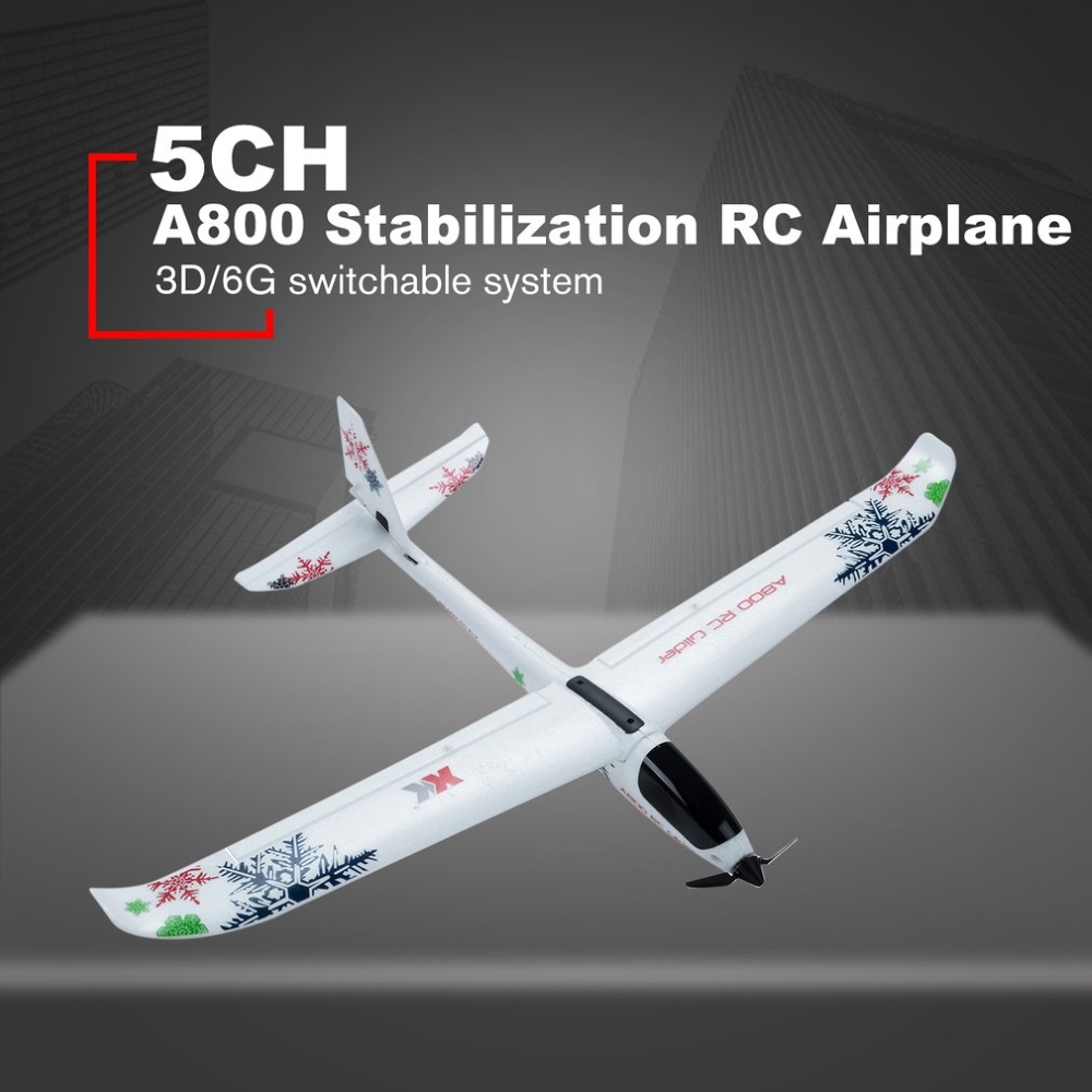 WLTOYS XK A800 RC Airplane - 5 Channel, 6-Axis Gyro