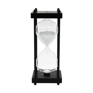 Hourglass Best Selling Home Decor Black Hour Glass 30/60 Minute Wood Sand Timer Hourglass Clock Factory