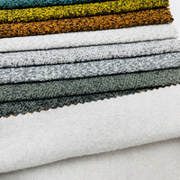 Tissu en polyester et lin de couleur riche, fil circulaire tricoté, boucle, tissu polaire pour meubles et chaises, offre spéciale
