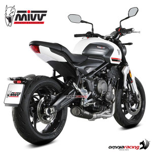 Sistema de Escape Completo para Motocicleta MIVV X M5, Fabricado en Italia, en Acero Negro Racing para 660 2021 - Product Image 3