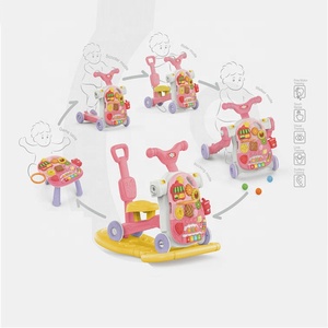 Table d'activités multifonctionnelle pour jouets et trotteurs pour bébés, <span class=keywords><strong>chariot</strong></span> réglable 5 en 1, marchette pour bébés avec table d'activités - Product Image 5
