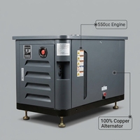 Générateur Inverter de Secours Domestique 9000 Watts KULLER KL-10000i Super Silencieux 8kW Portable à Essence avec Démarrage à Distance CE
