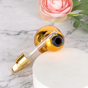 Luxury Skincare Packaging Cantaloupe-shape <b>Bottle</b> Customized Lotion <b>Bottle</b> Cosmetics Container <b>Empty</b> With Pump Cap Dropper - Product Image 4