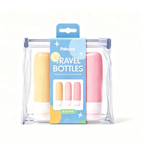 Bouteilles de voyage anti-fuite rechargeables, contenants souples à large ouverture de 30 mm pour shampoing, lotion, gel douche, crème pour les mains