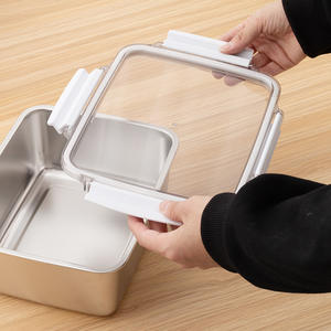 Pour <span class=keywords><strong>Amazon</strong></span> 304 boîte à <span class=keywords><strong>lunch</strong></span> mignonne en acier inoxydable avec chauffage à induction de cuiseur à salade de fruits frais multi-spécifications - Product Image 2