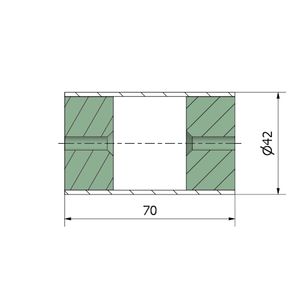 Junta de acero inoxidable Ø 42 para madera, balaustradas y pasamanos AISI 304, de acero inoxidable, de acero inoxidable, de Ø 42, AISI - Product Image 2