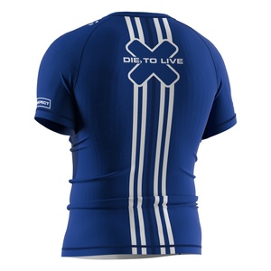 BJJ Jiu-Jitsu No Gi Rash Guard Short Sleeve <b>Compression</b> <b>Shirt</b> Durable and Moisture Wicking for Daily Training Wear - Product Image 6