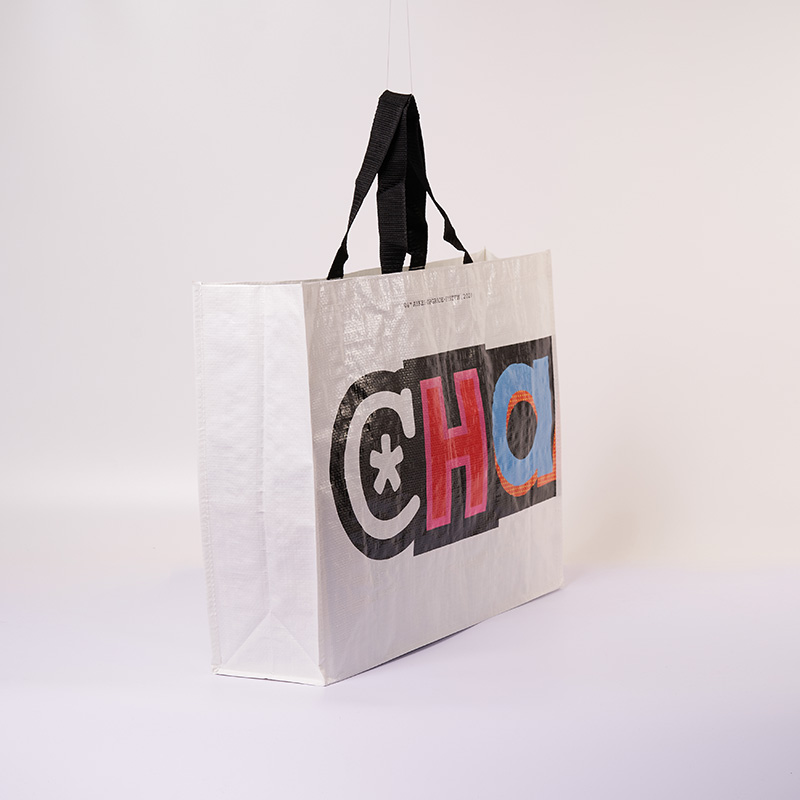 Custom Design Reusable Tote Bag Pp Woven Fabric Laminated Shopping Bags With Logo