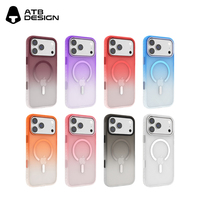 Coque de téléphone magnétique à dégradé personnalisé pour iPhone 18 17 16 Pro Max, transparente et anti-jaunissement