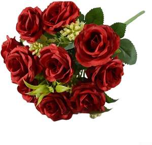 Rosas Artificiales, Flores para Boda, Ramo de Novia, Venta Especial, Flores Artificiales al por Mayor para Decoración del Hogar y Bodas - Product Image 1