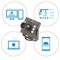 Caméra USB Arducam 2MP IMX462 vision diurne et nocturne IR 95 ° Objectif HD DFOV avec boîtier métallique B0490, objectif HD à monture M12 pour robot