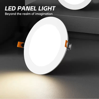 Plafonnier encastré commercial personnalisable rond ou carré à LED dimmable pour intérieur, maison ou bureau