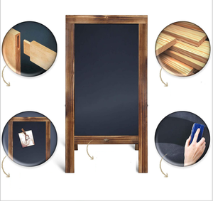 Custom A-Frame segni di <span class=keywords><strong>lavagna</strong></span> Double face in legno <span class=keywords><strong>lavagna</strong></span> <span class=keywords><strong>con</strong></span> piedistallo per gessetti segni di legno - Product Image 2