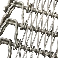 Chaîne de convoyeur en maille métallique en acier inoxydable SUS304 de haute qualité, nouvelle, pour machine de séchage en four à spirale équilibrée à fil métallique, résistante à la chaleur