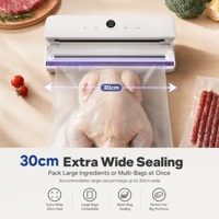 Scelleuse sous vide automatique de haute qualité, largeur de scellage de 30 cm, modes sec et humide, scelleuse silencieuse pour la conservation de la viande