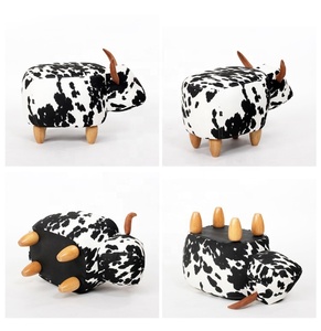 JX Salon Meubles Salon Chaise En Bois Animaux Tabouret Cerf Lapin Vache Girafe Animal Tabouret Pour Enfants - Product Image 6