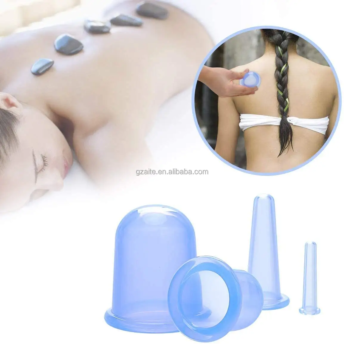 Geruchsloses Silikon-Premium-Qualitäts-Massagegerät starke saugnapfchen Schröpfen