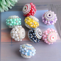 Perles en argile polymère couleur bonbon, motif marguerite, trou droit, pour la confection de bijoux, porte-clés, breloques de sac, accessoires DIY