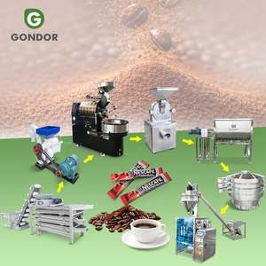 Línea de Producción Automática para Tostado, Llenado y Empaquetado de Granos de Café Frío en Bolsas Preformadas - Product Image 1