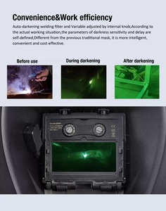 वेल्डिंग मास k ऑटो Darkening हेलमेट फैशन पैटर्न वेल्डिंग हेलमेट सौर सेल/बदली लिथियम बैटरी - Product Image 6