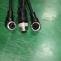 Câble de capteur économique IEC M12, code A, mâle/femelle, droit/angulaire, étanche IP67, 3/4/5 broches