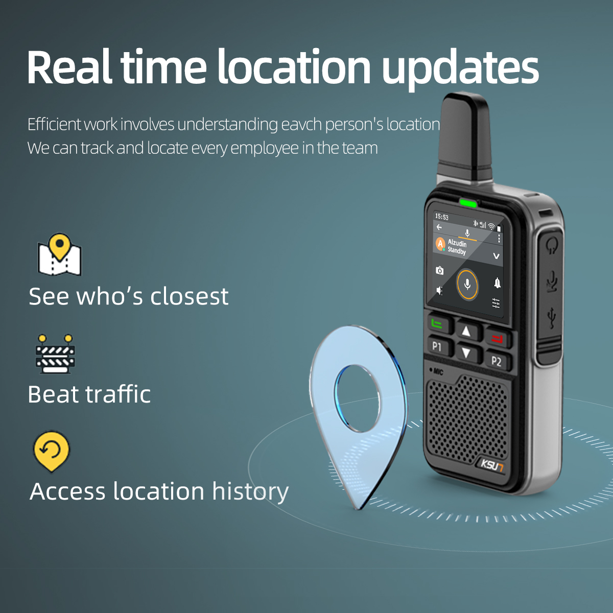 RAN LOVIN999　 KSUN ZL38 - Long Range Poc Walkie-Talkie with 4G Sim Card