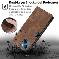 Étui portefeuille magnétique antichoc avec béquille et emplacements pour cartes pour iPhone 18 Pro Max, compatible également avec iPhone 17, 16, 15, 14, 13 Pro Max