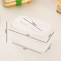 Boîtes à gâteaux empilables de qualité supérieure, épaisses, étanches, avec couvercle haut et cuillère, pour desserts et tiramisu à emporter