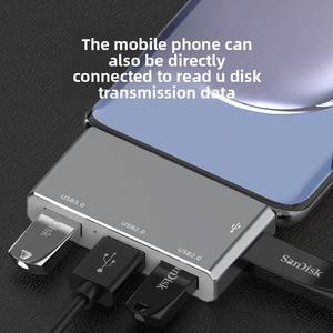 Расширительная док-станция Type-C 4 в 1, USB-разветвитель для мобильного телефона, компьютера, 3,0, многофункциональный 3,0, USB-удлинитель с кардридерами - Product Image 3