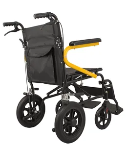 Forniture mediche pieghevoli in alluminio portatile sedia a rotelle manuale per disabili - Product Image 6