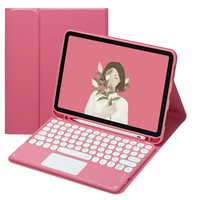 Kablosuz Touchpad klavye için iPad Air 5 Air4 10.9 7th 8th 9th 10.2 hava 3 10.5 standı kapak iPad kılıfı Pro 11 Mini 6