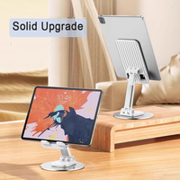 Support de bureau portable Hotriple F11, réglable, pliable, support de table rotatif à 360°, support de téléphone portable flexible, métal+ABS+PC