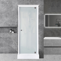 Cabine de douche de luxe moderne pour maisons résidentielles Plateau rectangulaire en acrylique avec cadre en aluminium et charnière Style ouvert