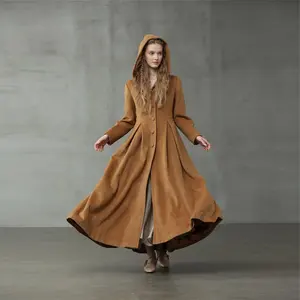 Элегантное зимнее пальто для молодых девушек Женская куртка с капюшоном большого размера плиссированный длинный тренчкот