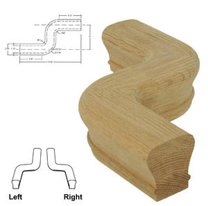 Buildingwoods truyền thống cứng Maple cầu thang lan can Phụ kiện tay phải bù đắp đường sắt 7048 Dễ dàng cài đặt cho ban công trong nhà - Product Image 2