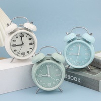 Réveil double cloche aiguille silence table horloge de bureau classique antique décoration de la maison Quartz Analogique despertador reloj Desktop