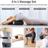 Ensemble de rouleaux en mousse 6 en 1, bâton de massage musculaire, bande de résistance, massage des tissus profonds, yoga, fitness