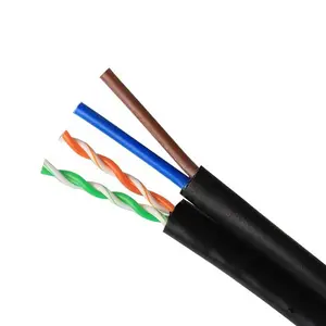 Cable lan de red CAT5E 2C CCA/BC, 2 pares/4 pares, UTP CAT5E con 2 baterías