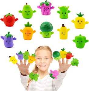 2024 venta directa <span class=keywords><strong>de</strong></span> fábrica vegetal fruta dedo muñeca juguete dibujos animados Animal dedo marioneta juguete - Product Image 1