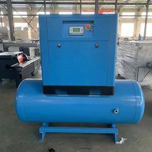 Nhà máy trực tiếp 10A 20HP 15KW C004 Máy nén khí trục vít với máy sấy không khí và bể chứa không khí