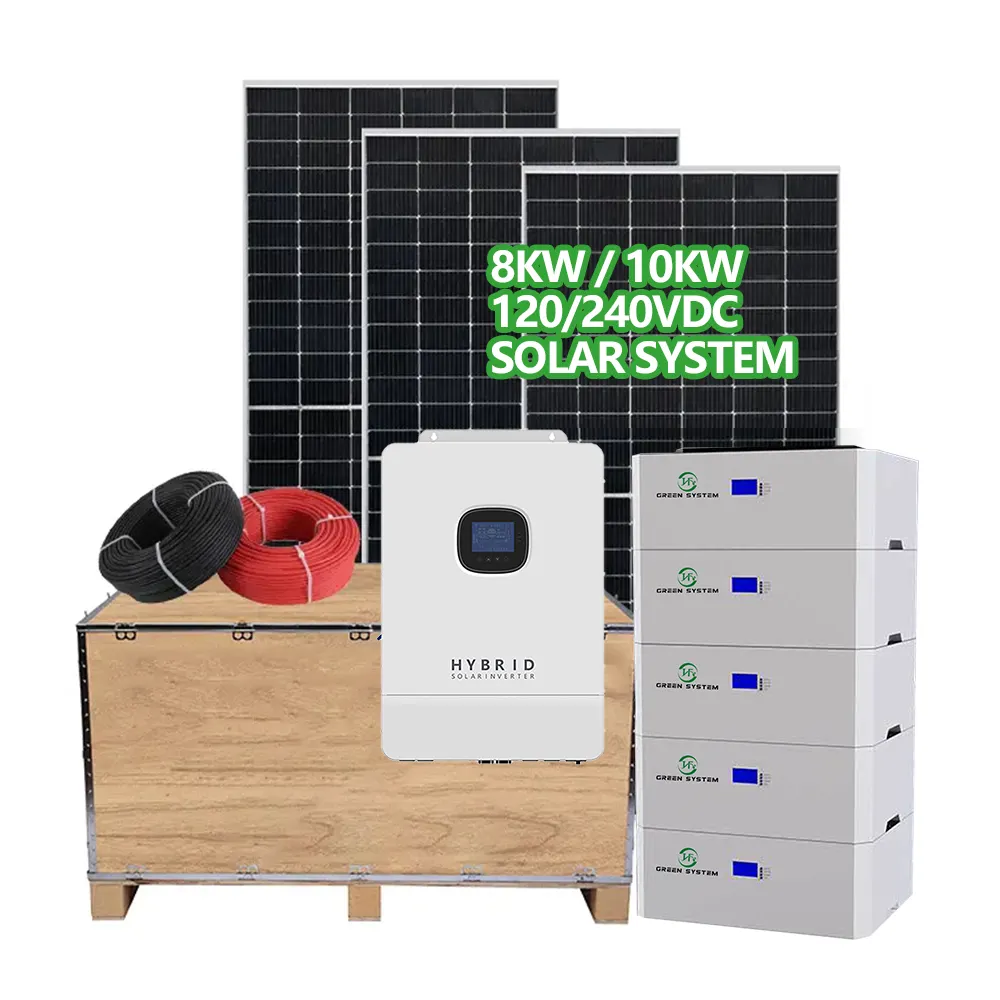 完全なハイブリッドセット6kwキット完全な太陽エネルギーシステム10kw5kw家庭用ハイブリッドソーラーパネルシステム