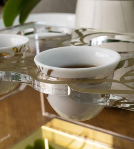 Support de tasses à café amovible en acrylique Lucite <span class=keywords><strong>Calligraffiti</strong></span>, style arabe moderne, écologique, recyclable, présentoir élégant pour musulmans - Product Image 5