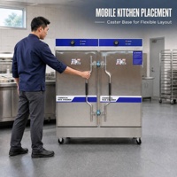 Cuisinière à riz professionnelle Baiwin, machine à cuire le riz à la vapeur, cuiseur vapeur pour restaurant, cantine et cuisine d'hôtel